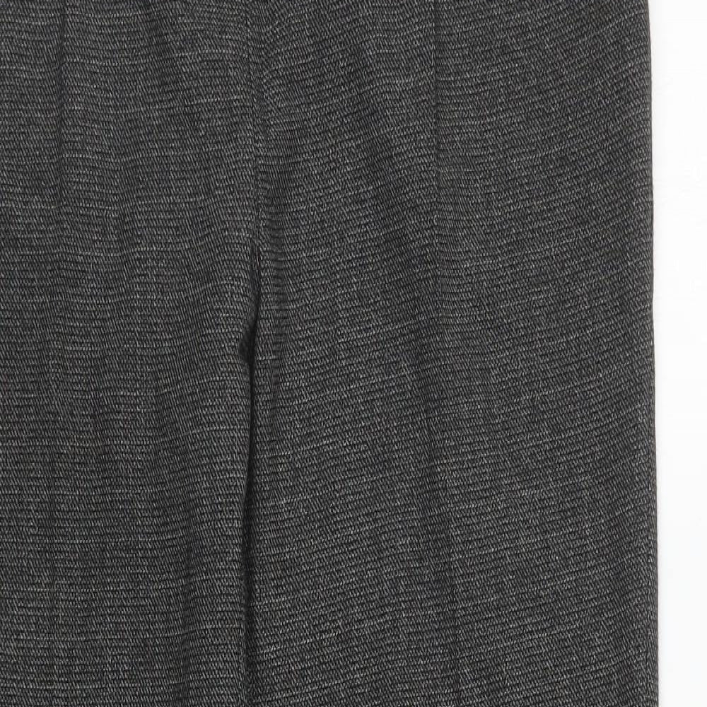 Per Una Womens Grey Polyester Carrot Trousers Size 8 L27.5 in Regular Zip - Short