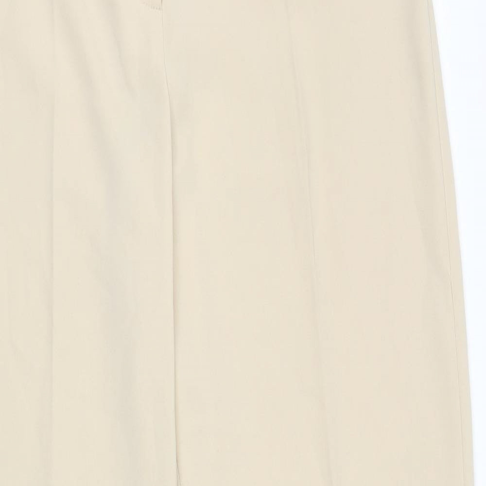 Principles Womens Beige Polyester Dress Pants Trousers Size 12 L30.5 in Regular Zip