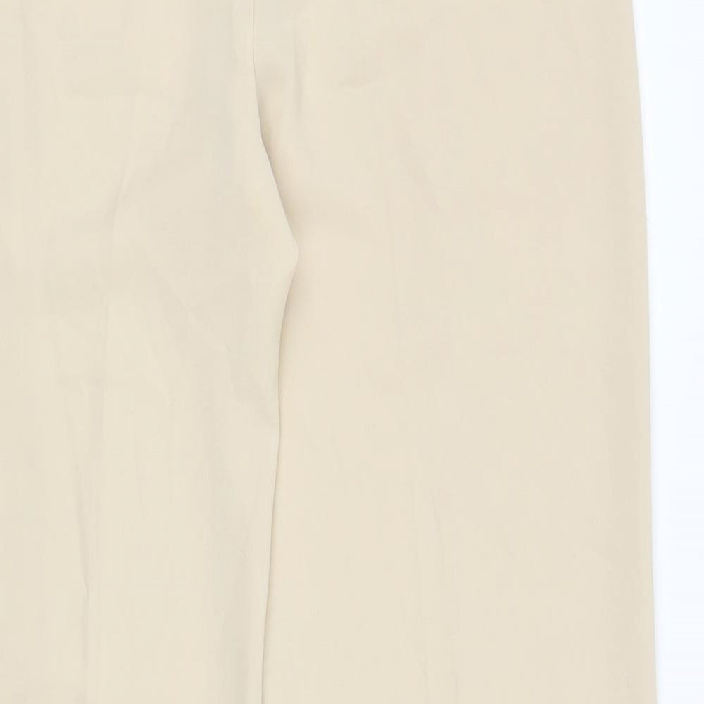 Principles Womens Beige Polyester Dress Pants Trousers Size 12 L30.5 in Regular Zip