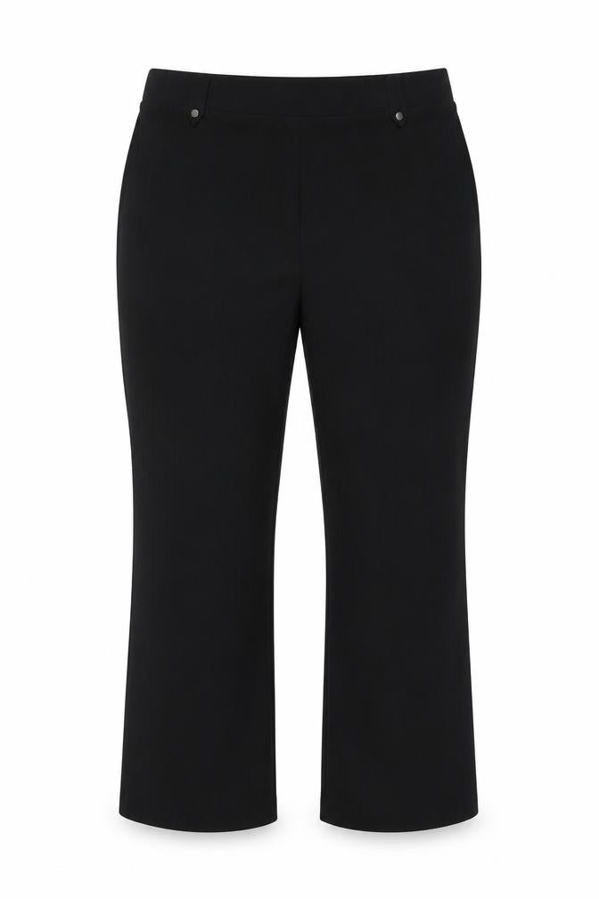 Papaya Womens Black Polyester Trousers Size 16 L26.5 in Regular