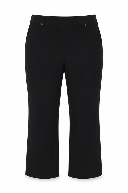 Papaya Womens Black Polyester Trousers Size 16 L26.5 in Regular