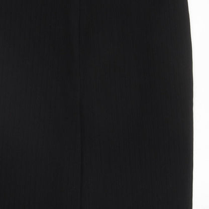 Papaya Womens Black Polyester Trousers Size 16 L26.5 in Regular