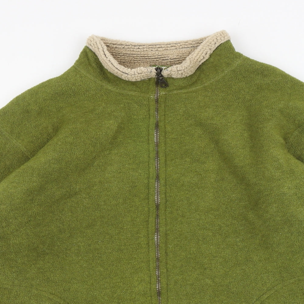 Country Scene Womens Green Jacket Coatigan Size M Zip