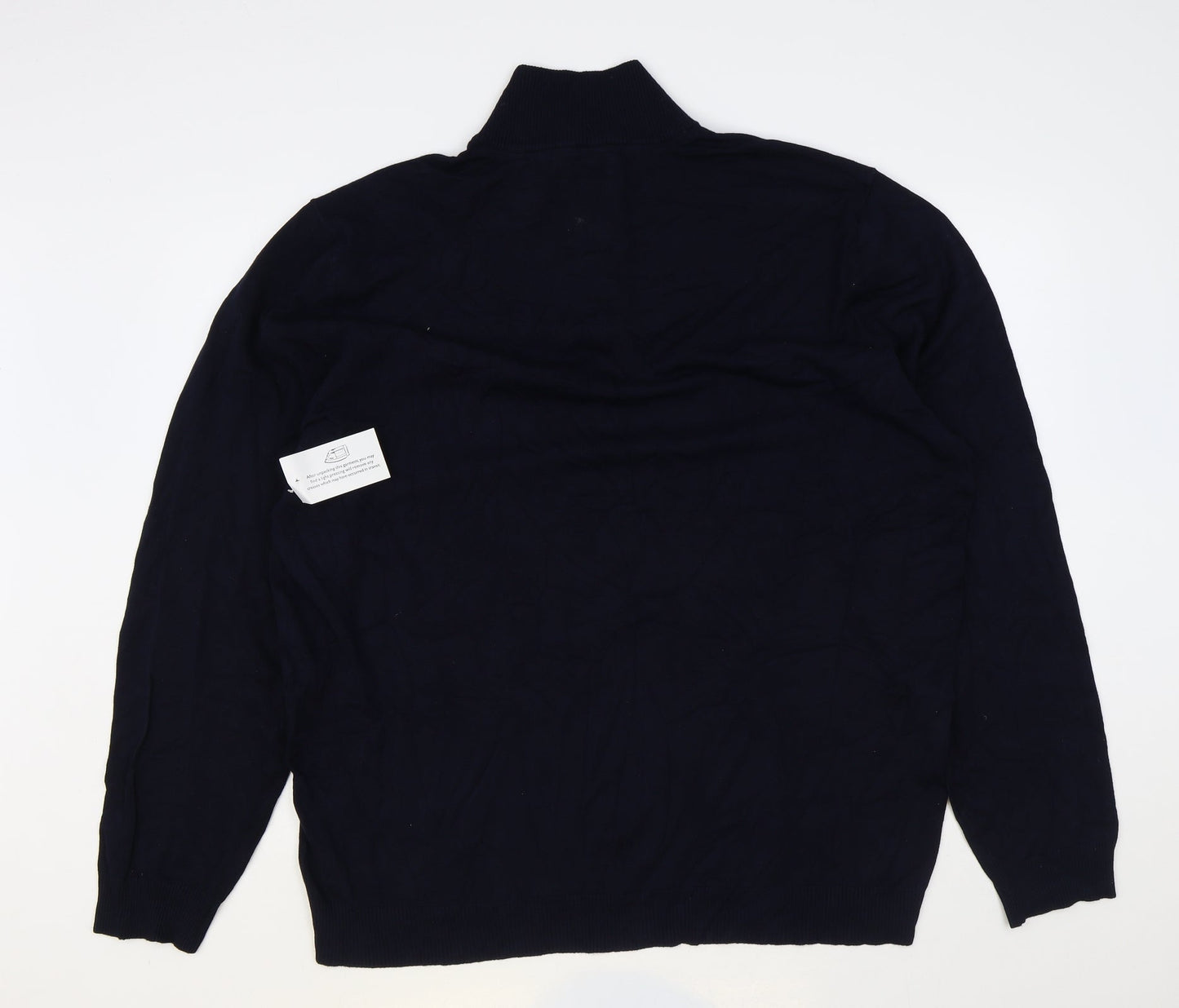Very Womens Blue High Neck Viscose Pullover Jumper Size 2XL