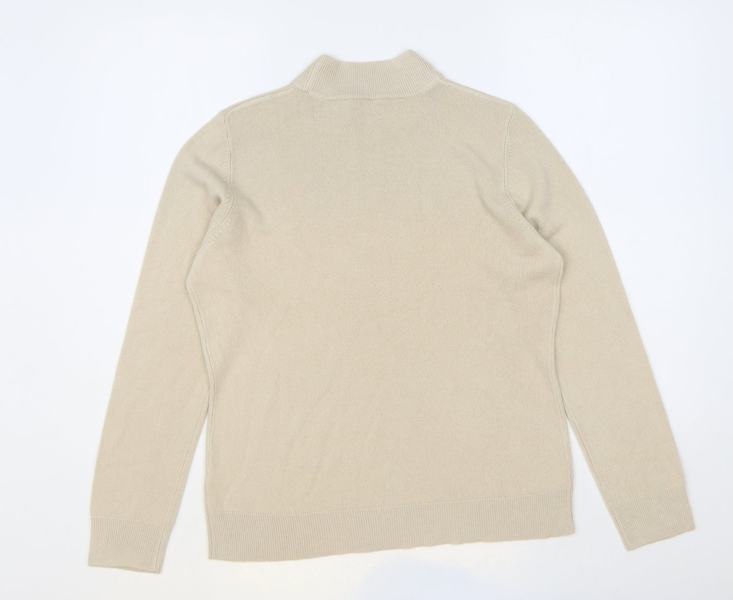 BHS Womens Beige Roll Neck Acrylic Pullover Jumper Size 12