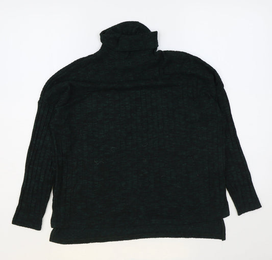 Dorothy Perkins Womens Green Roll Neck Viscose Pullover Jumper Size 8