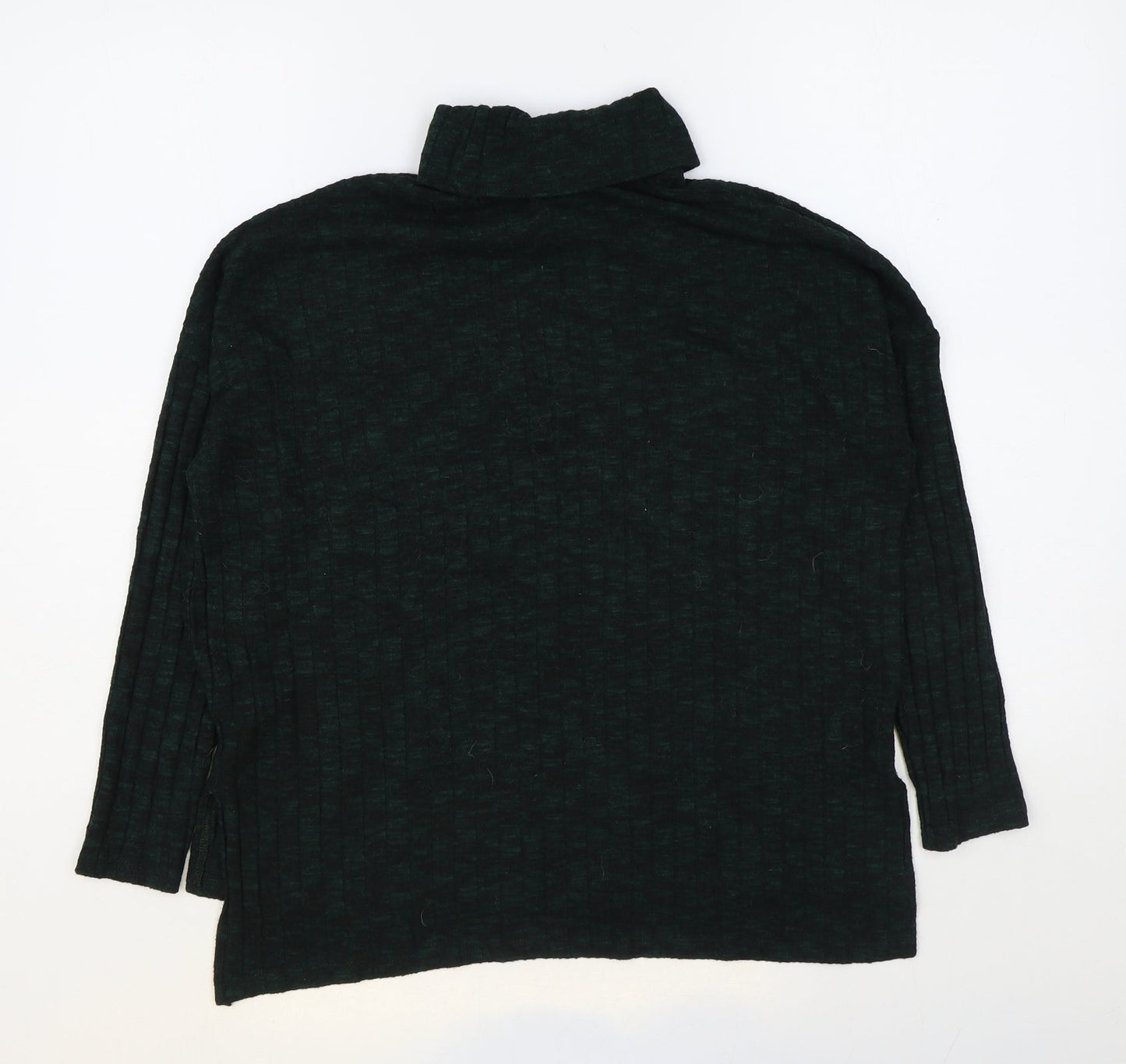 Dorothy Perkins Womens Green Roll Neck Viscose Pullover Jumper Size 8