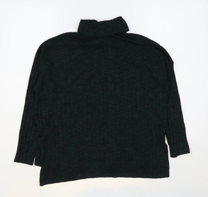 Dorothy Perkins Womens Green Roll Neck Viscose Pullover Jumper Size 8