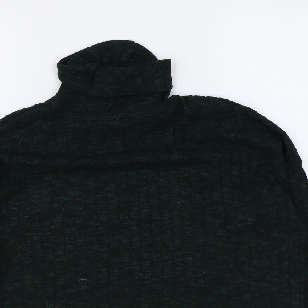 Dorothy Perkins Womens Green Roll Neck Viscose Pullover Jumper Size 8