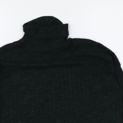 Dorothy Perkins Womens Green Roll Neck Viscose Pullover Jumper Size 8