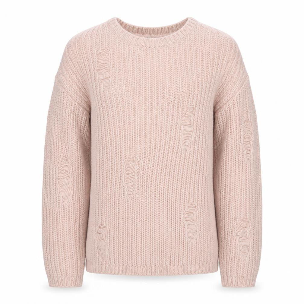 Primark Girls Pink Round Neck Acrylic Pullover Jumper Size 10-11 Years Pullover - Cold Shoulder
