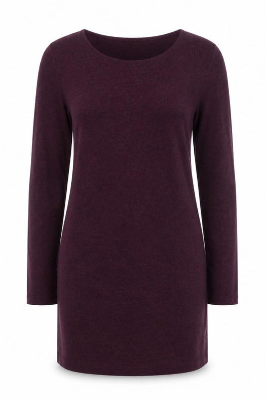 H&M Womens Purple Viscose Tunic Polo Size S Round Neck