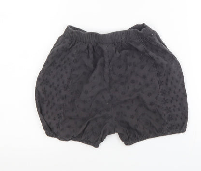 Next Girls Black Cotton Bermuda Shorts Size 5-6 Years Regular