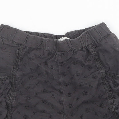 Next Girls Black Cotton Bermuda Shorts Size 5-6 Years Regular