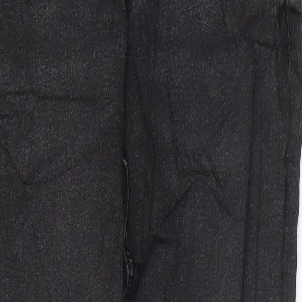 Marks and Spencer Womens Black Cotton Skinny Jeans Size 10 L25 in Regular Zip
