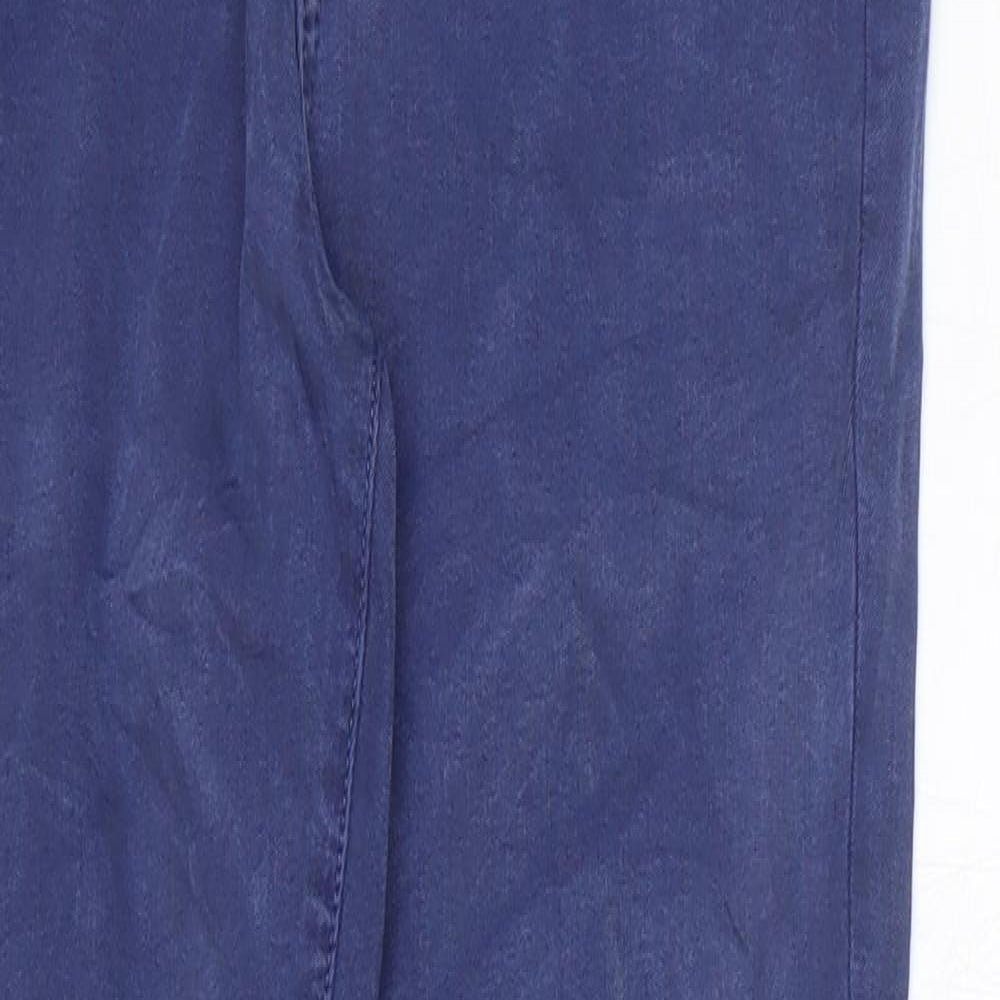 Marks and Spencer Womens Blue Cotton Skinny Jeans Size 8 L28 in Regular Zip