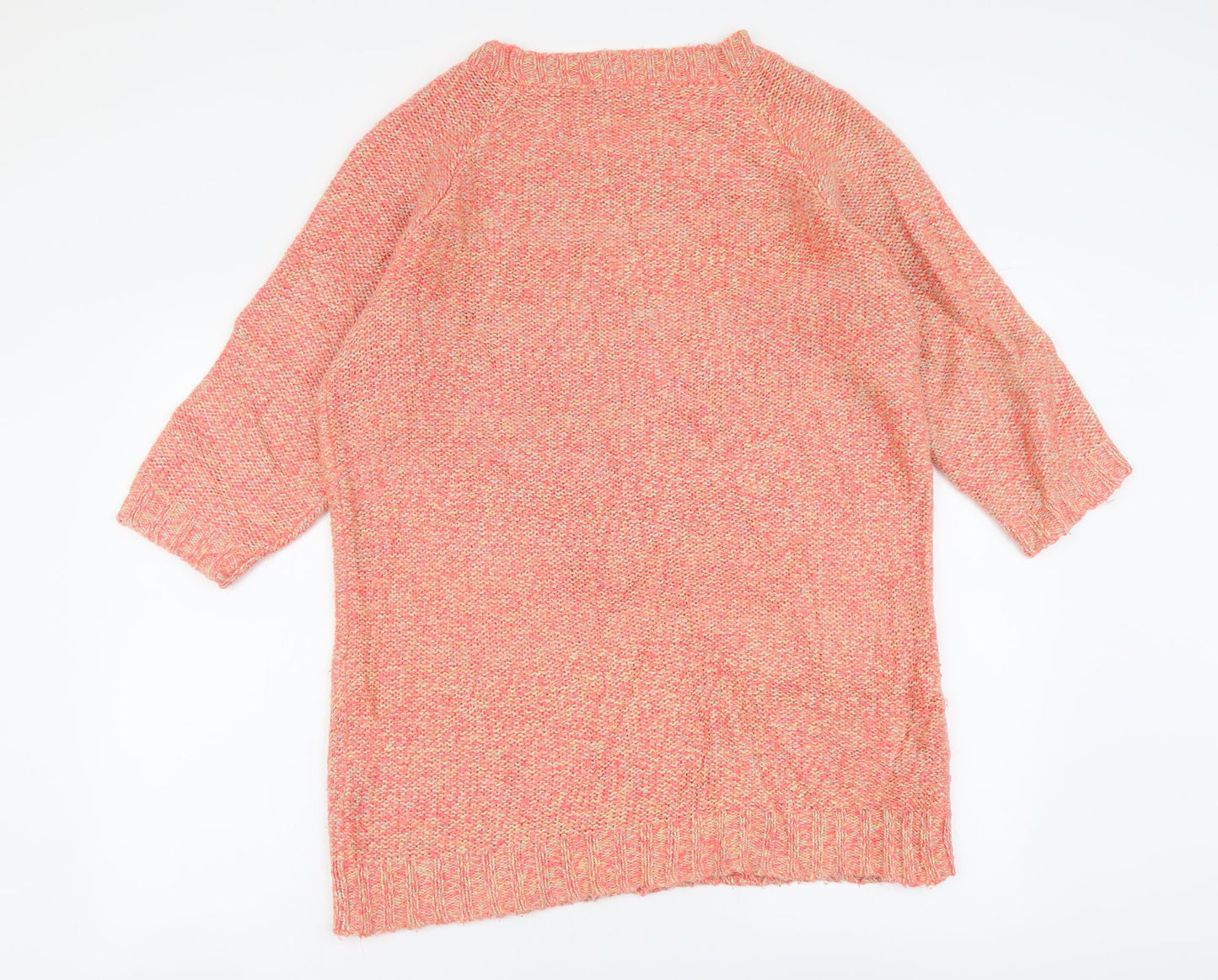H&M Womens Pink Round Neck Acrylic Tunic Jumper Size S