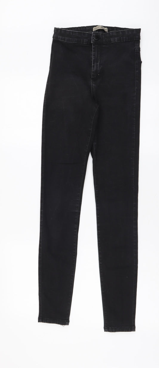 Denim & Co. Womens Grey Cotton Skinny Jeans Size 10 L30 in Regular Button