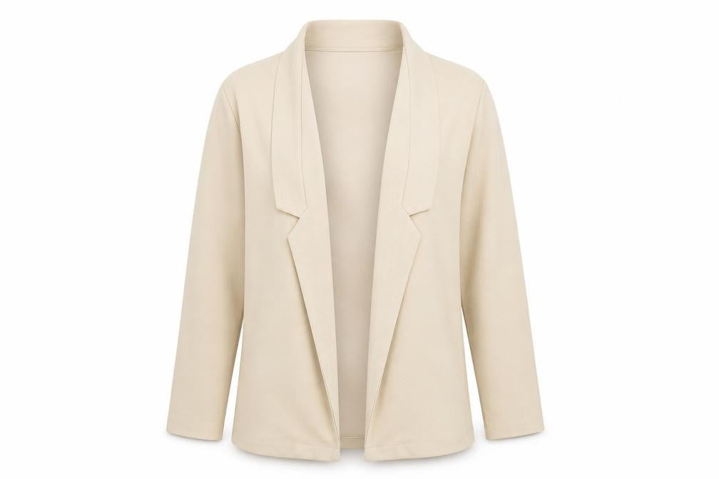 Boohoo Womens Beige Jacket Blazer Size 8 Hook & Loop