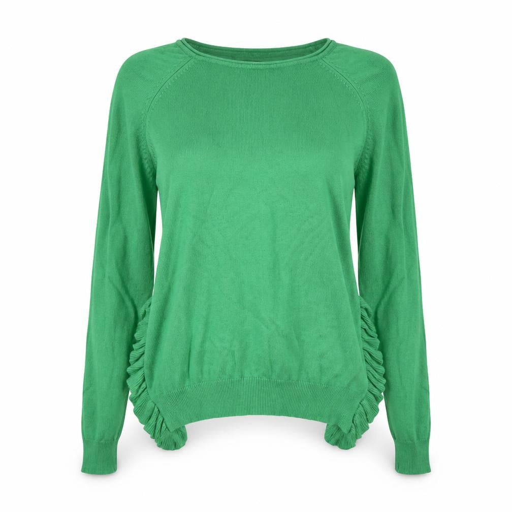 Only Womens Green Round Neck Viscose Pullover Jumper Size S