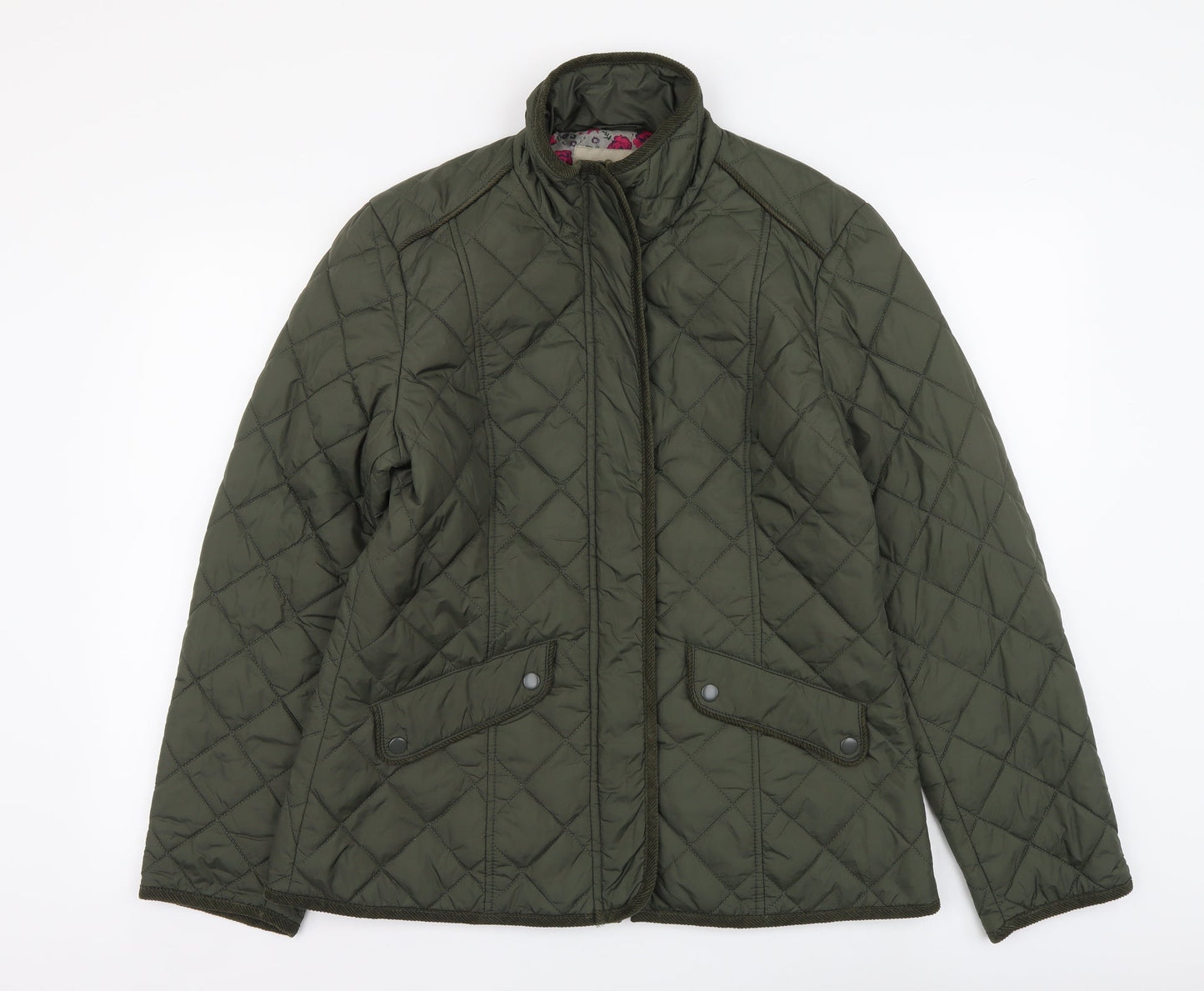 Avenue Womens Green Jacket Coat Size M Zip