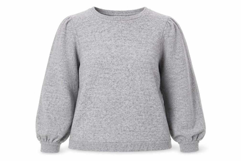 Papaya Womens Grey Round Neck Viscose Pullover Jumper Size 16