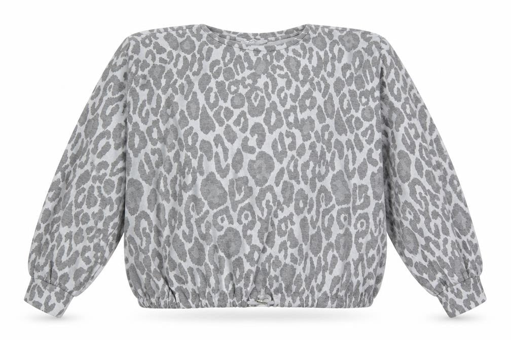 Matalan Womens Green Animal Print Polyester Pullover Sweatshirt Size S Drawstring - Cheetah Print
