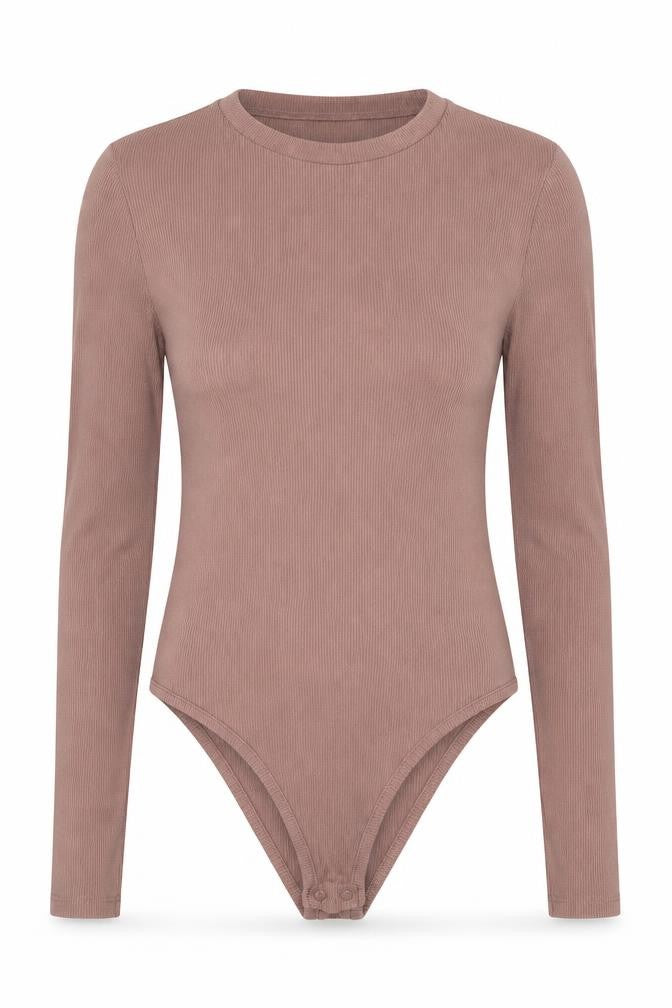 Primark Womens Pink Polyester Bodysuit One-Piece Size S Snap - Ribbed