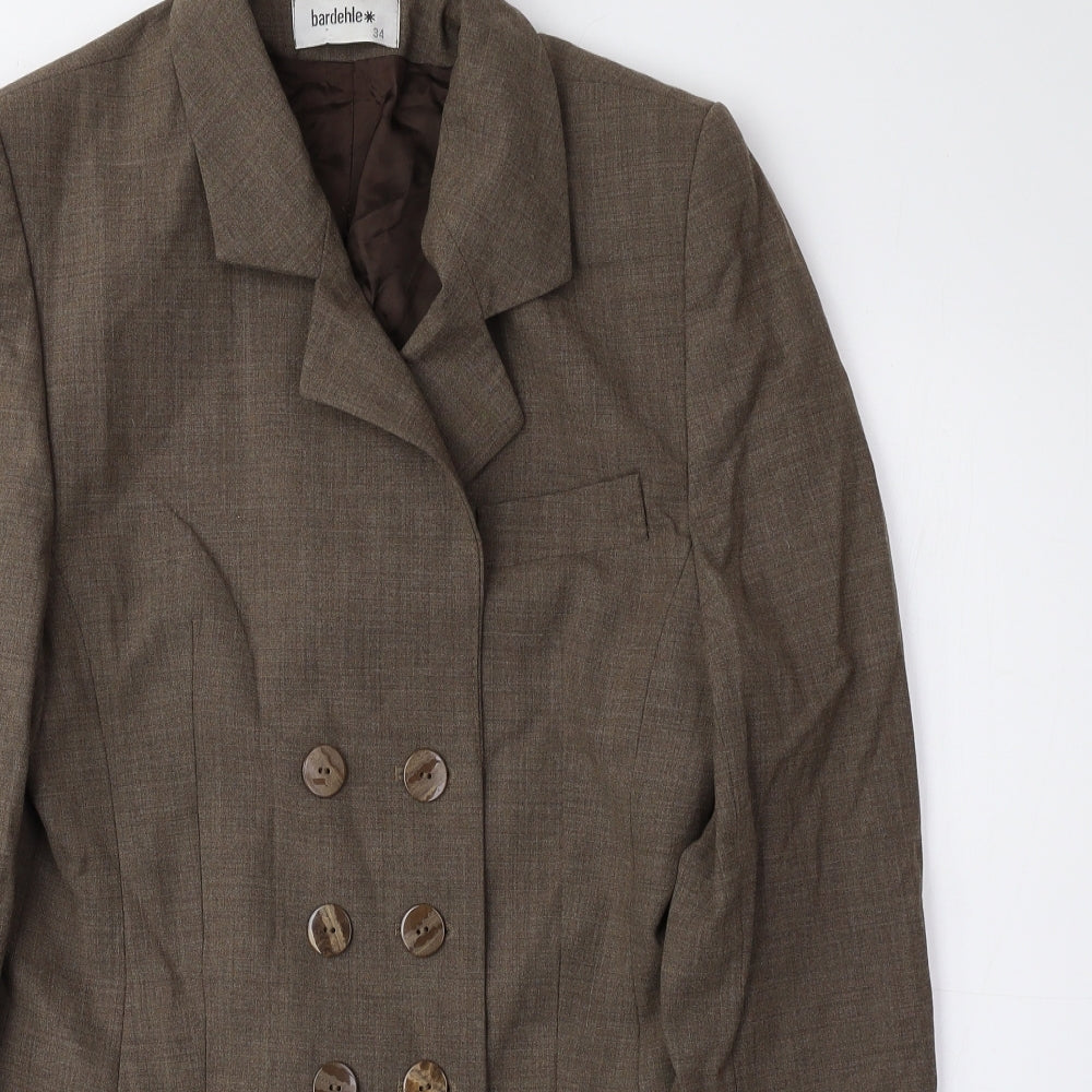 Bardehle Womens Brown Wool Jacket Suit Jacket Size 34