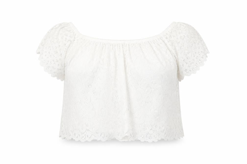 Preworn Womens White Floral Basic Blouse Size 18 Round Neck