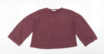 find. Womens Purple Round Neck Polyester Pullover Jumper Size XL