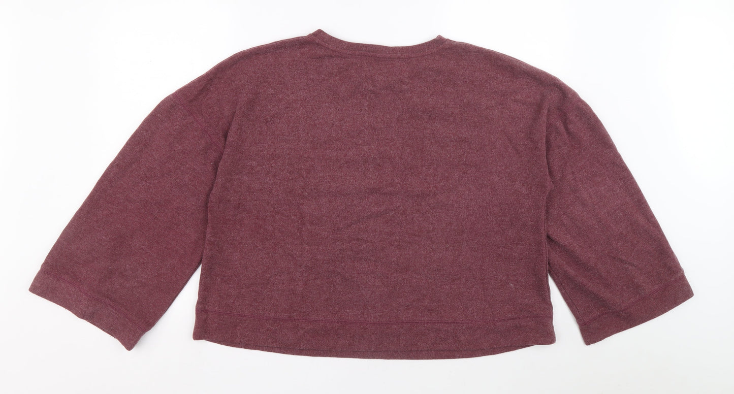 find. Womens Purple Round Neck Polyester Pullover Jumper Size XL
