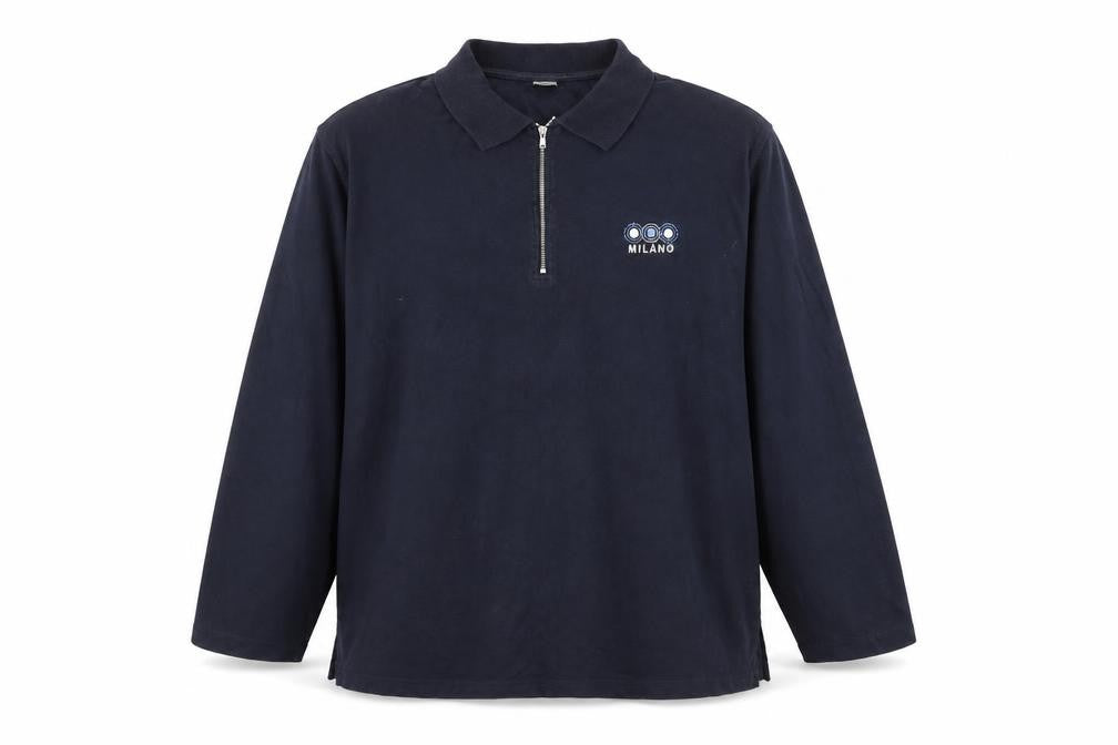 Milano Mens Blue Cotton Pullover Sweatshirt Size L - Milano