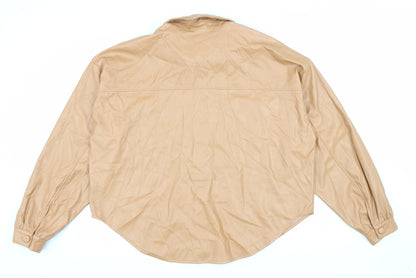 In the Style Womens Brown Jacket Size 16 Button