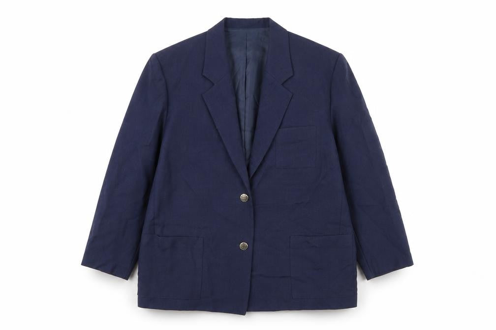Paul Mausner Womens Blue Polyester Jacket Blazer Size 18