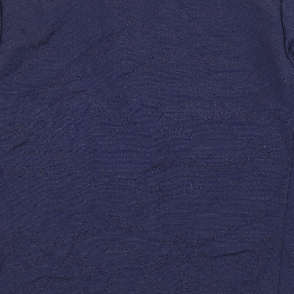 Paul Mausner Womens Blue Polyester Jacket Blazer Size 18