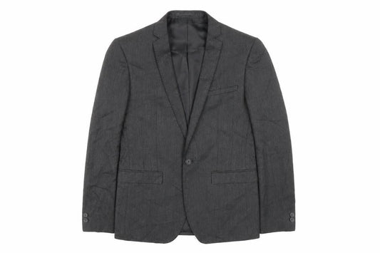 Moss London Mens Grey Polyester Jacket Blazer Size 36