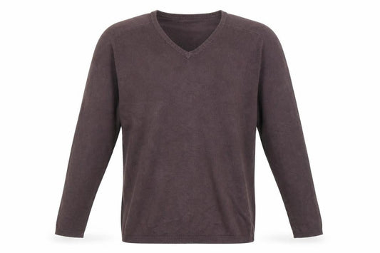 Marks & Spencer Mens Purple V-Neck Acrylic Pullover Jumper Size S