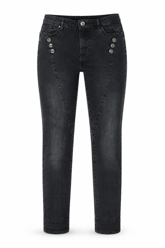 Womens Black Cotton Skinny Jeans Size 4 L30 in Slim Zip