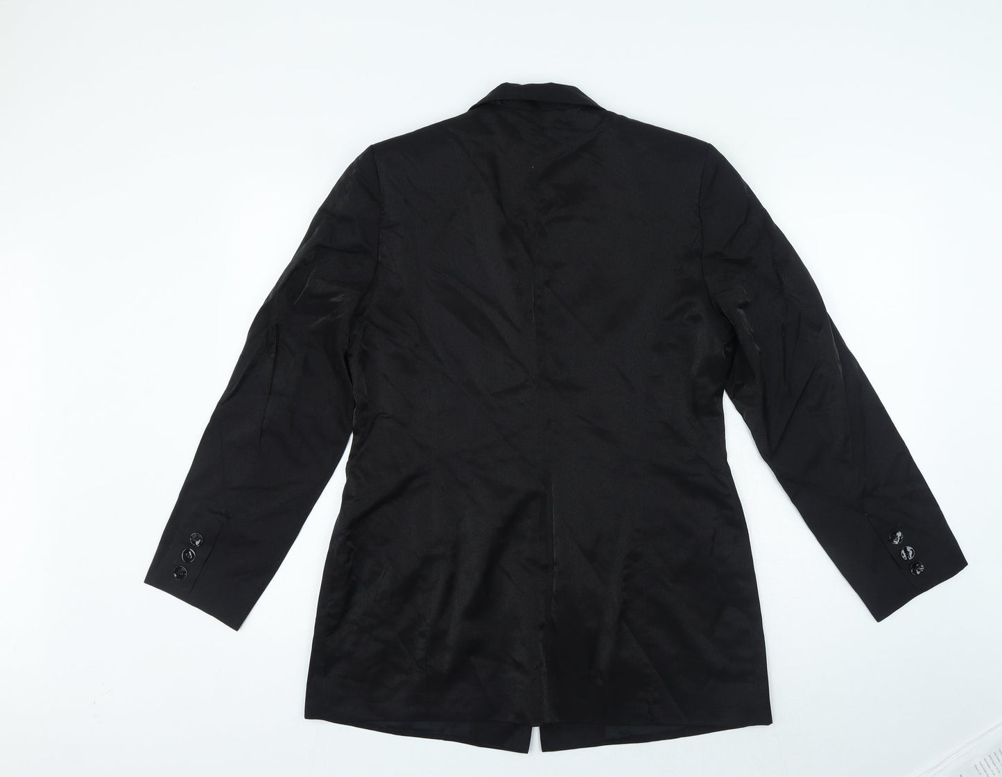 Richards Womens Black Viscose Jacket Blazer Size 14