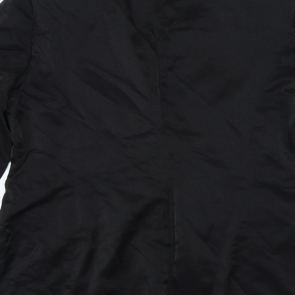 Richards Womens Black Viscose Jacket Blazer Size 14