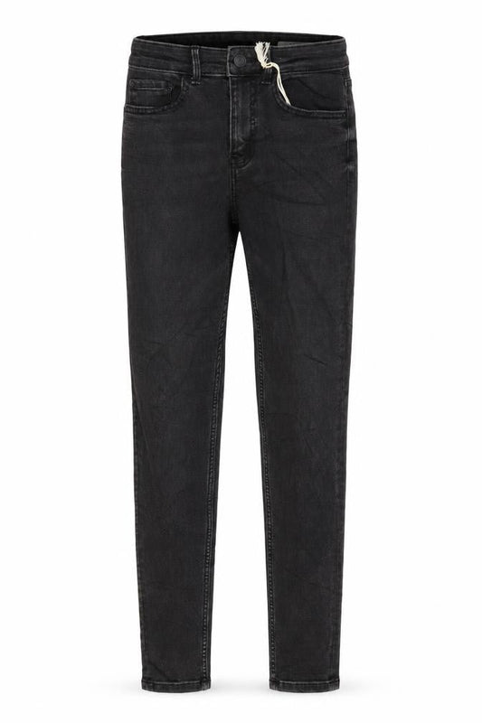 Marks & Spencer Womens Black Cotton Skinny Jeans Size 6 L28 in Regular Zip