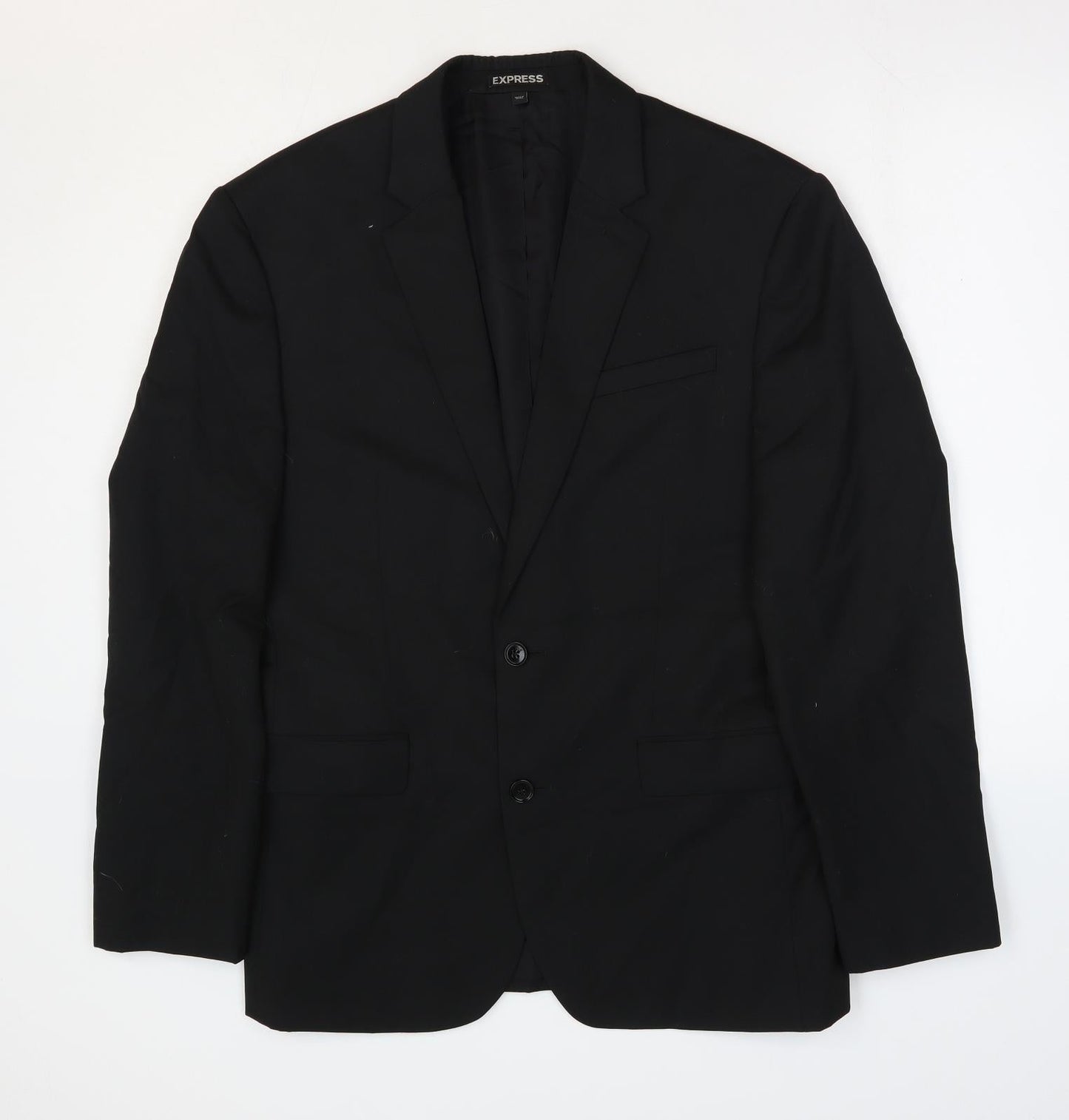 Express Mens Black Wool Jacket Suit Jacket Size 40