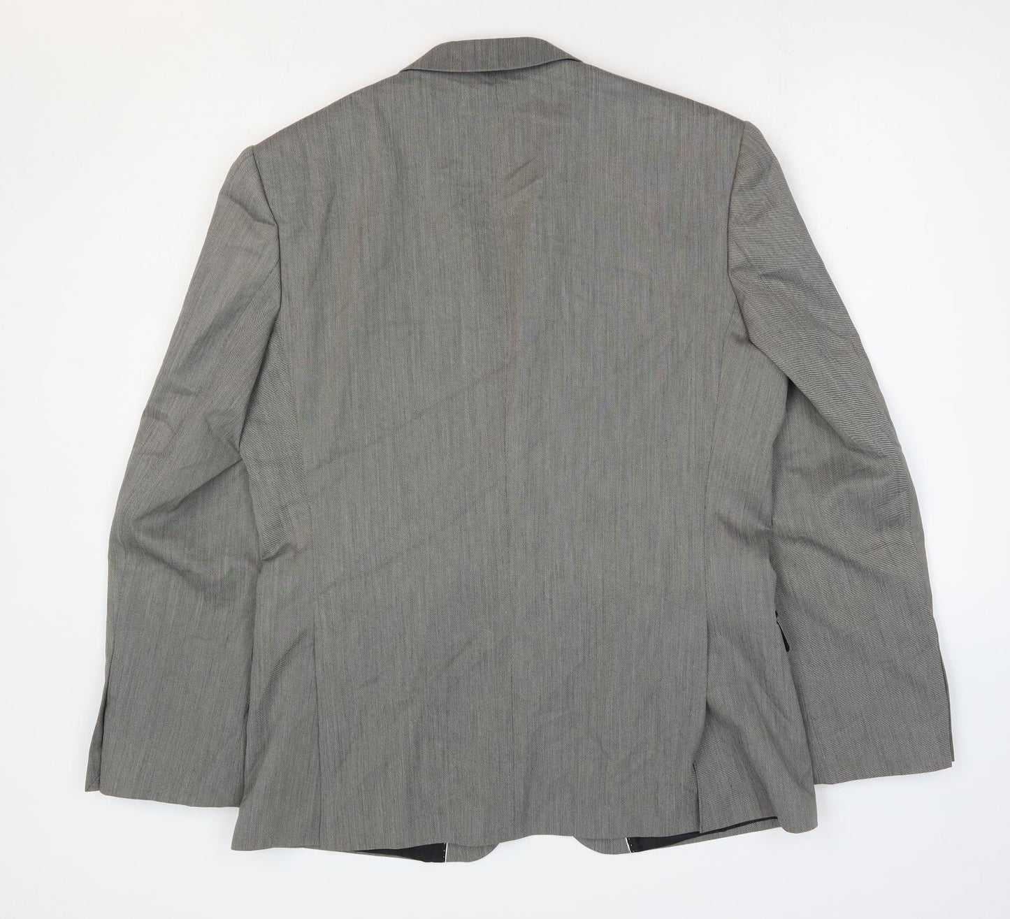 Red Herring Mens Grey Polyester Jacket Suit Jacket Size 42