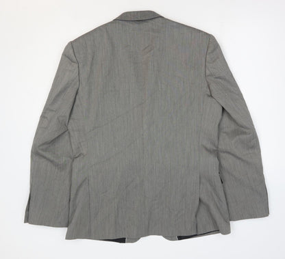 Red Herring Mens Grey Polyester Jacket Suit Jacket Size 42