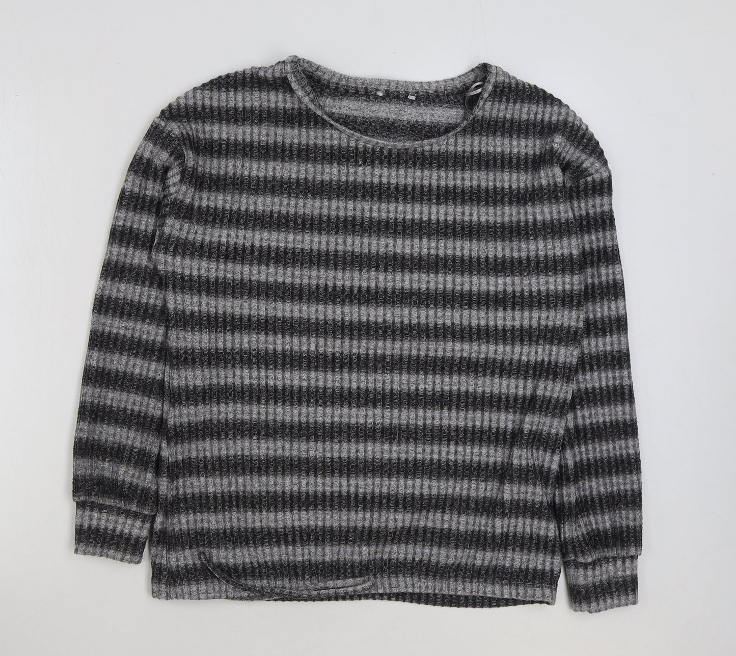 Matalan Womens Grey Polyester Pullover Sweatshirt Size 12 Pullover