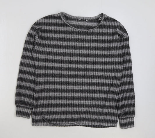 Matalan Womens Grey Polyester Pullover Sweatshirt Size 12 Pullover