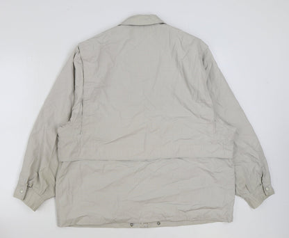 Telemac Womens Beige Rain Coat Coat Size 18 Zip