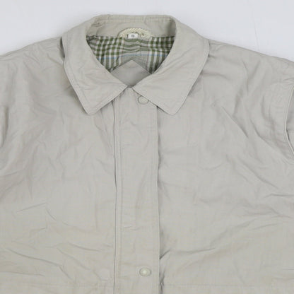 Telemac Womens Beige Rain Coat Coat Size 18 Zip