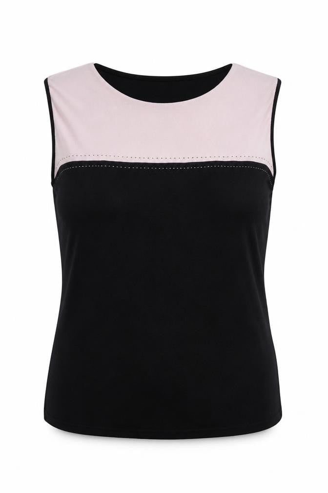 Wallis Womens Multicoloured Colourblock Polyester Basic Tank Size 12 Round Neck